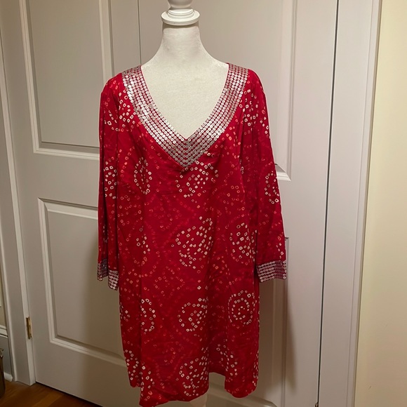 Calypso St. Barth for Target v-neck cotton tunic. EUC. Size 2X - Picture 2 of 8